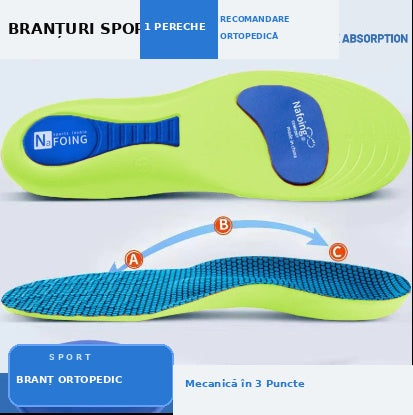 Branțuri Ortopedice Sport OrtoPas® – Cu Suport Plantar și Absorbție Șocuri