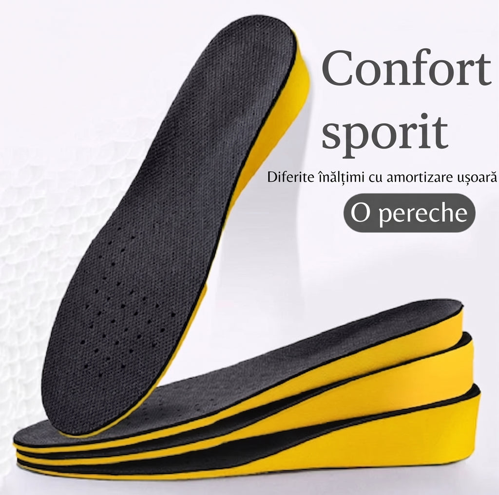 Branțuri Ortopedice Invizibile pentru Creșterea Înălțimii (1.5cm) – Susținere Călcâi, Pernă Anti-Șoc & Confort Absolut (Unisex)