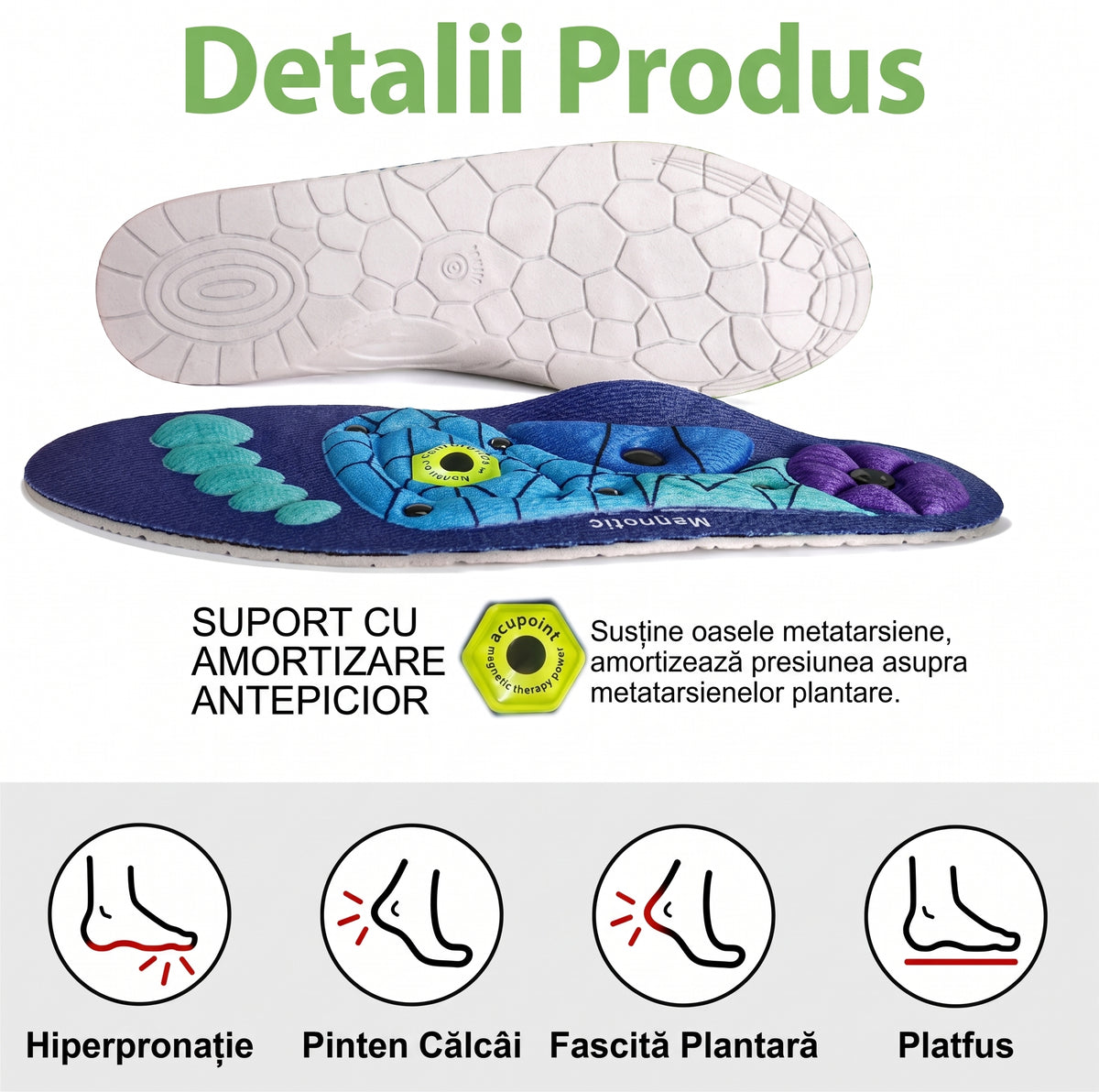 Branțuri Ortopedice cu Magneți & Presopunctură OrtoPas® – Terapie Reflexogenă & Suport Arcadă