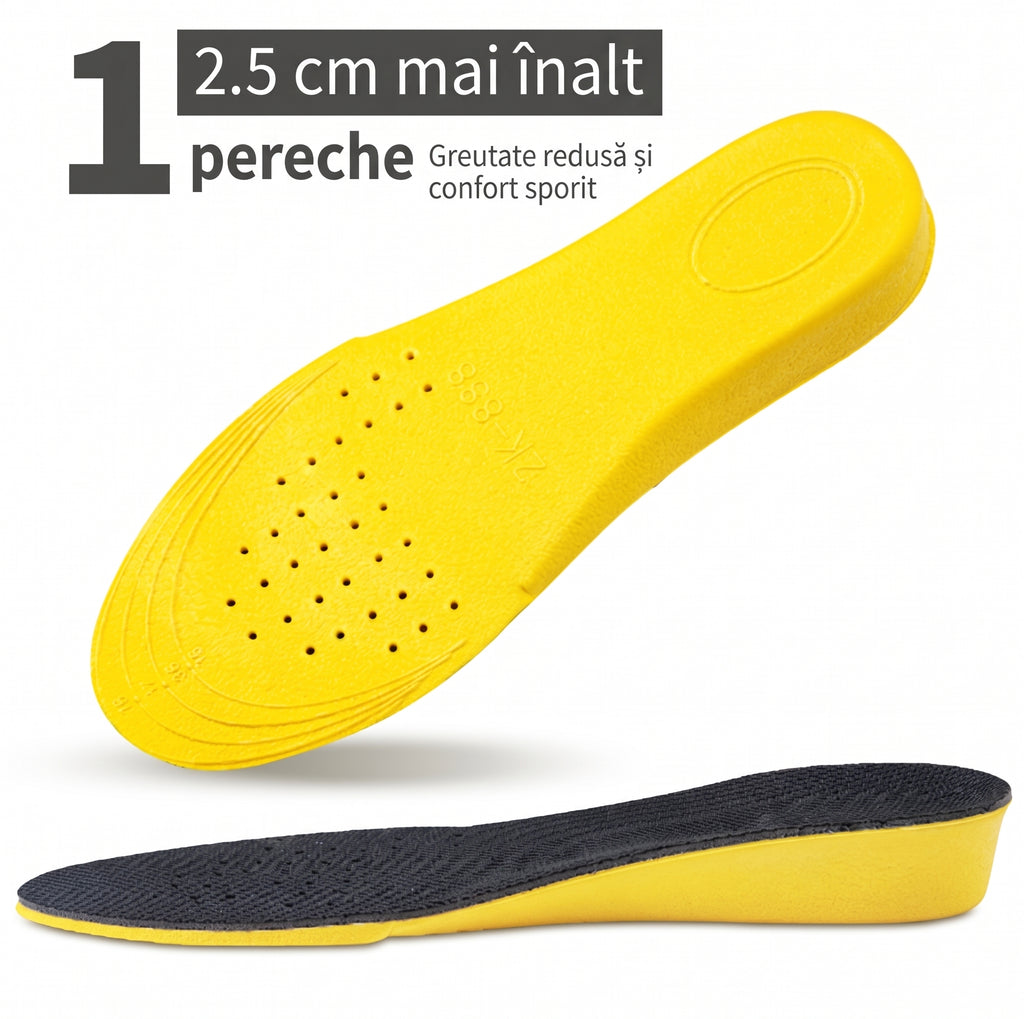 Branțuri Ortopedice Invizibile pentru Creșterea Înălțimii (1.5cm) – Susținere Călcâi, Pernă Anti-Șoc & Confort Absolut (Unisex)