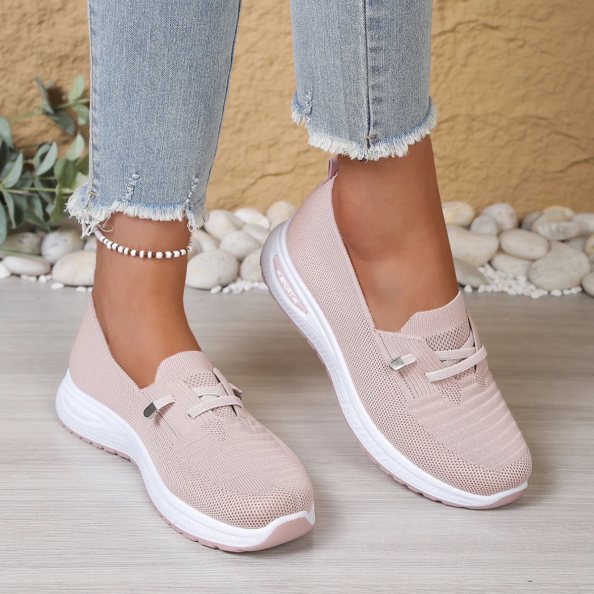 Pantofi Sport Femei OrtoPas® Soft Mesh – Ușori & Respirabili, Fără Șireturi