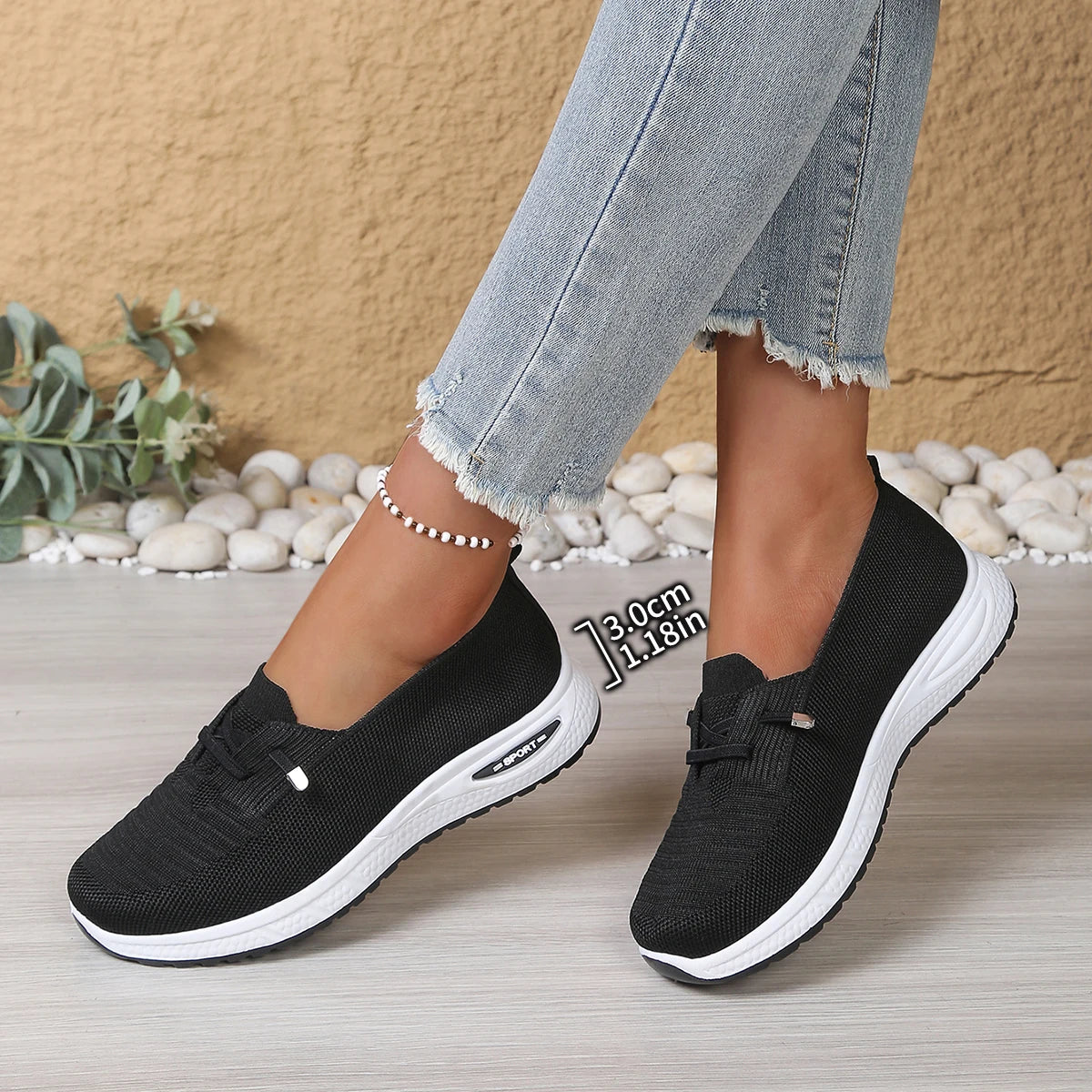 Pantofi Sport Femei OrtoPas® Soft Mesh – Ușori & Respirabili, Fără Șireturi