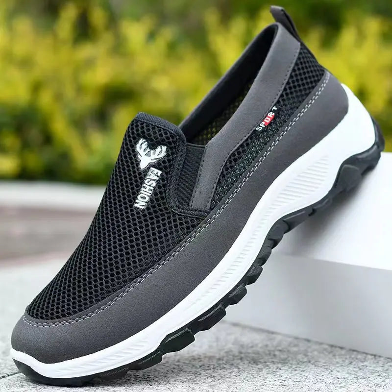 Pantofi Sport Ortopedici OrtoPas® Slip-On – Respirabili, Fără Șireturi, Suport Anatomic & Talpă Anti-Șoc (Bărbați)
