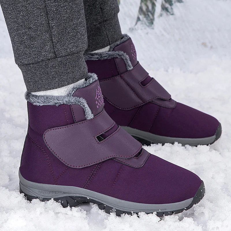 Ghete Ortopedice Iarnă Femei OrtoPas® Warm Fit – Căptusite cu Blană, Impermeabile & Închidere Reglabilă cu Scai