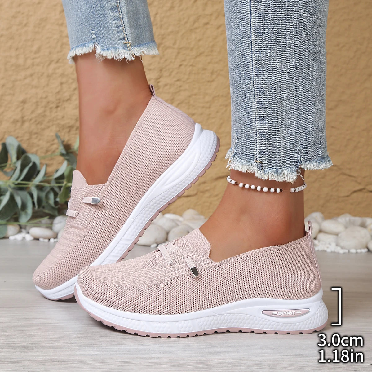Pantofi Sport Femei OrtoPas® Soft Mesh – Ușori & Respirabili, Fără Șireturi