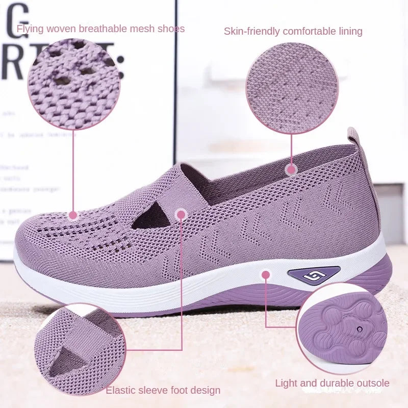 Pantofi Sport Ortopedici OrtoPas® SoftStep – Textil Flexibil Anti-Presiune & Încălțare Rapidă