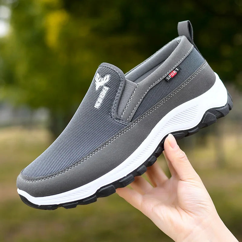 Pantofi Sport Ortopedici OrtoPas® Slip-On – Respirabili, Fără Șireturi, Suport Anatomic & Talpă Anti-Șoc (Bărbați)